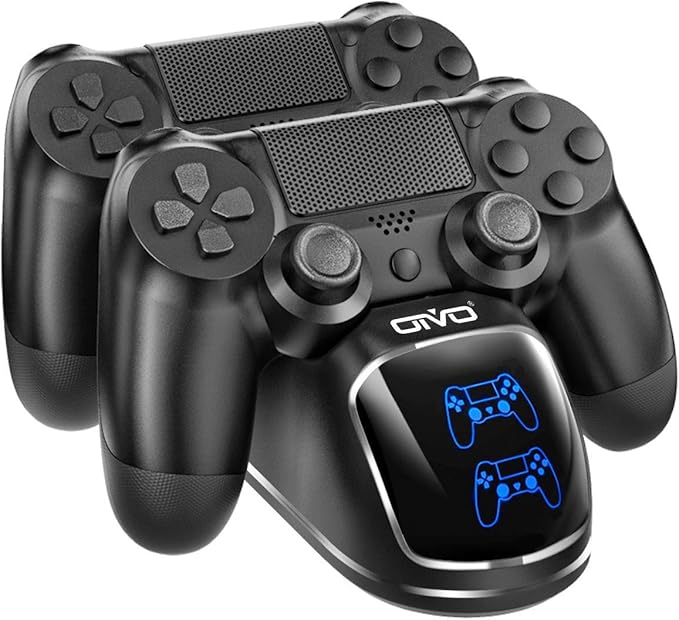OIVO Chargeur Manette PS4, Station de Charge Manette PS 4 avec Puce de Charge de 1,8 Heures, Station Manette Sony Playstation 4/PS4/Pro/slim