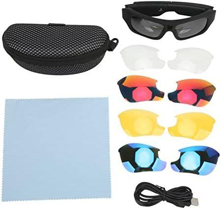 Lunettes De Caméra Hd 4K, Lunettes De Vidéo De Sport, Enregistreur Vidéo Hd Avec 4 Lentilles Polarisantes, Avec Pr De Photos Et Audio, Pour Intérieur/Extérieur[Q839]