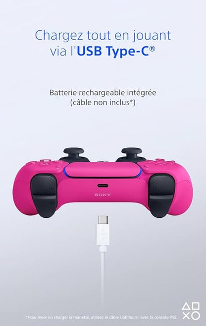 Manette PlayStation 5 officielle DualSense, Sans fil, Batterie rechargeable, Bluetooth, Compatible avec PS5